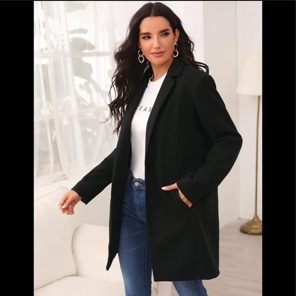 Notched Collar Classic Coat - Picture 6 of 15